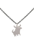 ox / silver/oxidized silver chinese zodiac charms