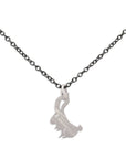 rabbit / silver/oxidized silver chinese zodiac charms
