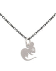 rat / silver/oxidized silver chinese zodiac charms