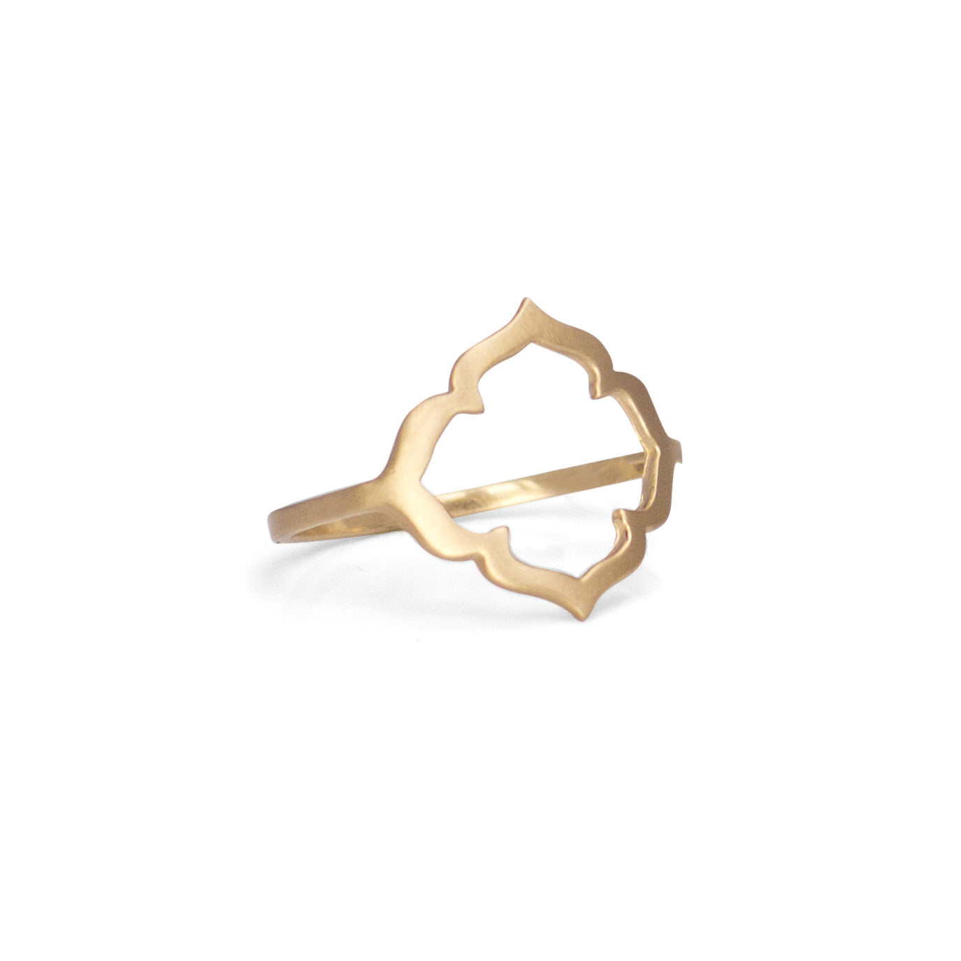 14k yellow gold / 5 clover ring