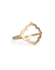 14k yellow gold / 5 clover ring