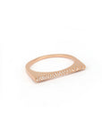 14k rose gold / 5 pavé shard stacking rings
