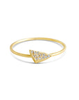 medium/0.7ct / 18k yellow gold / 5 pavé torque stacking rings