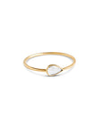simple pear diamond stacking ring