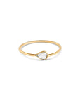 simple pear diamond stacking ring
