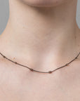 brown diamond stations necklace