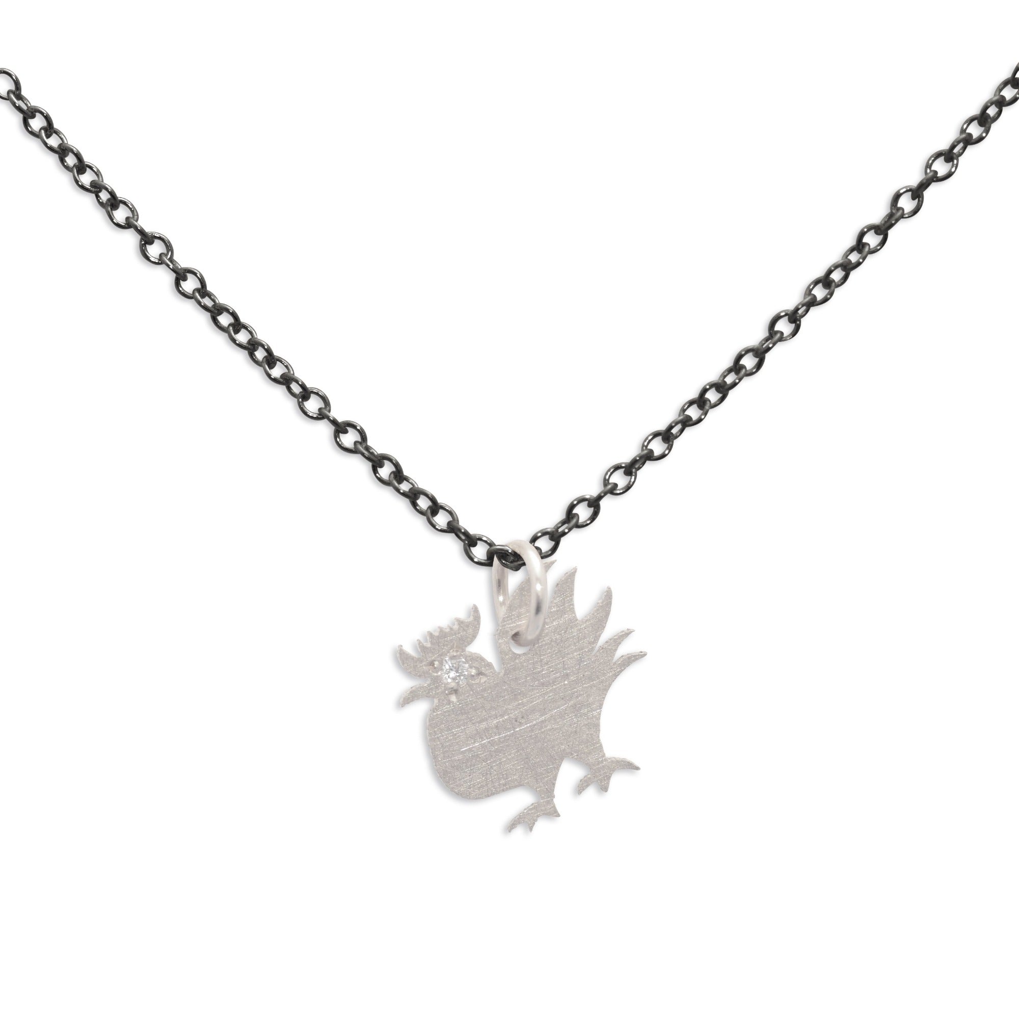 rooster / sterling silver / oxidized silver chinese zodiac charms