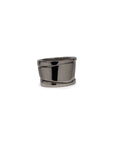 sterling silver plated in black rhodium / small / 6 torque stacking rings