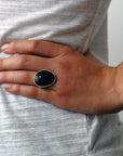 oval wood inlay ring
