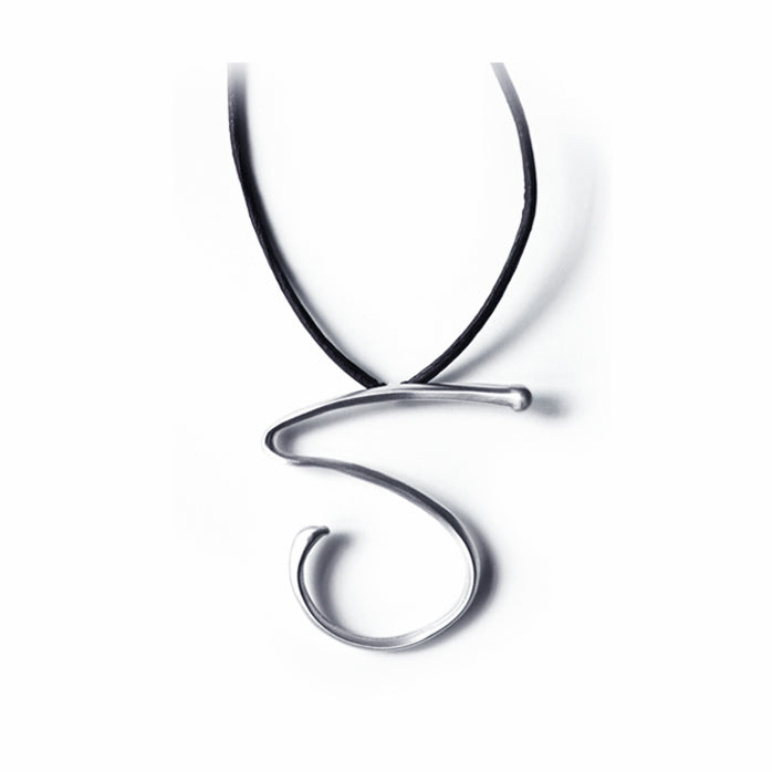 S / sterling silver lettres pendant