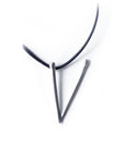 V / sterling silver lettres pendant