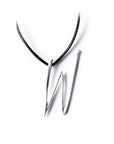 W / sterling silver lettres pendant
