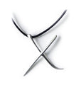X / sterling silver lettres pendant