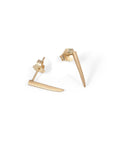 14k yellow gold tiny sliver studs