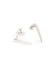 sterling silver tiny sliver studs