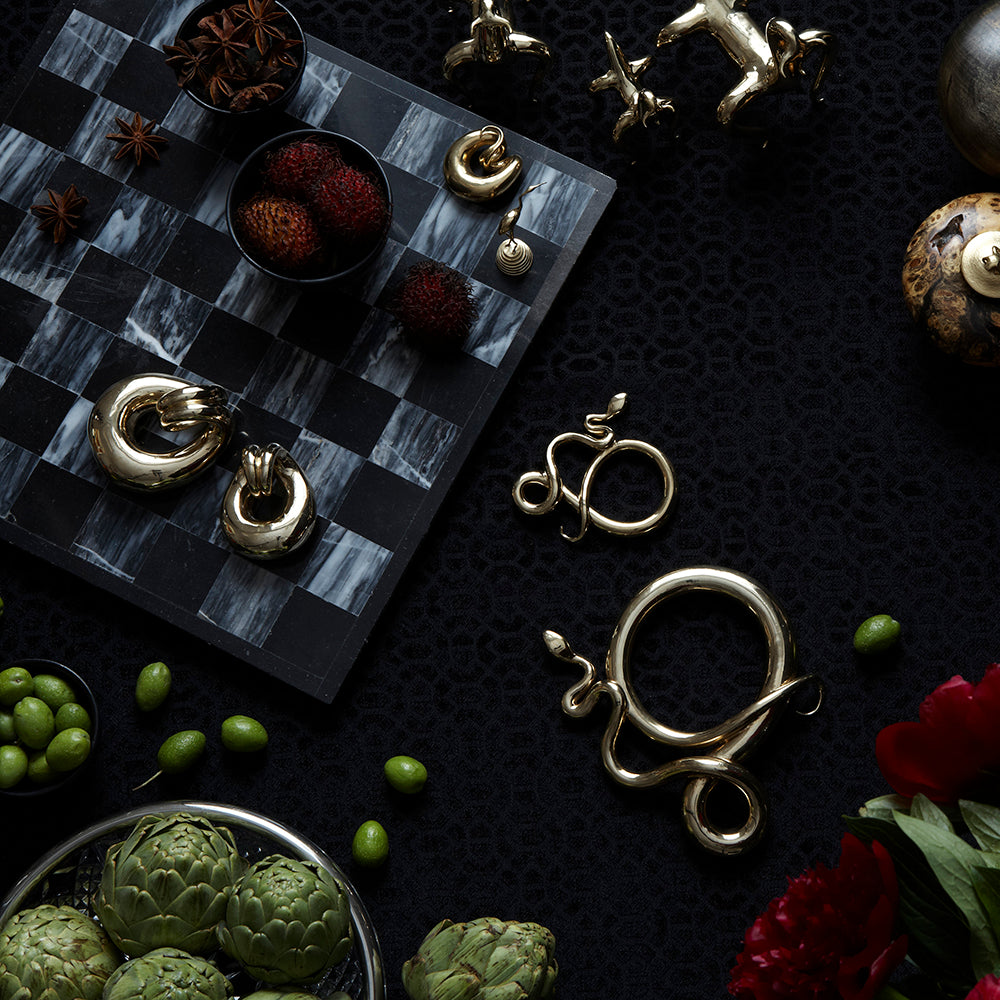 various decorative objects on table top