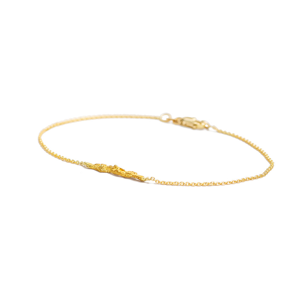 raw gold id bracelet