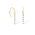 floating diamond line earrings