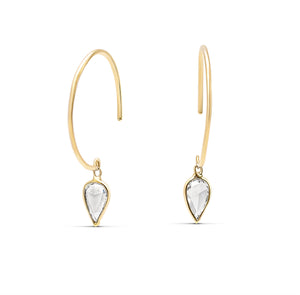  simple pear diamond earrings