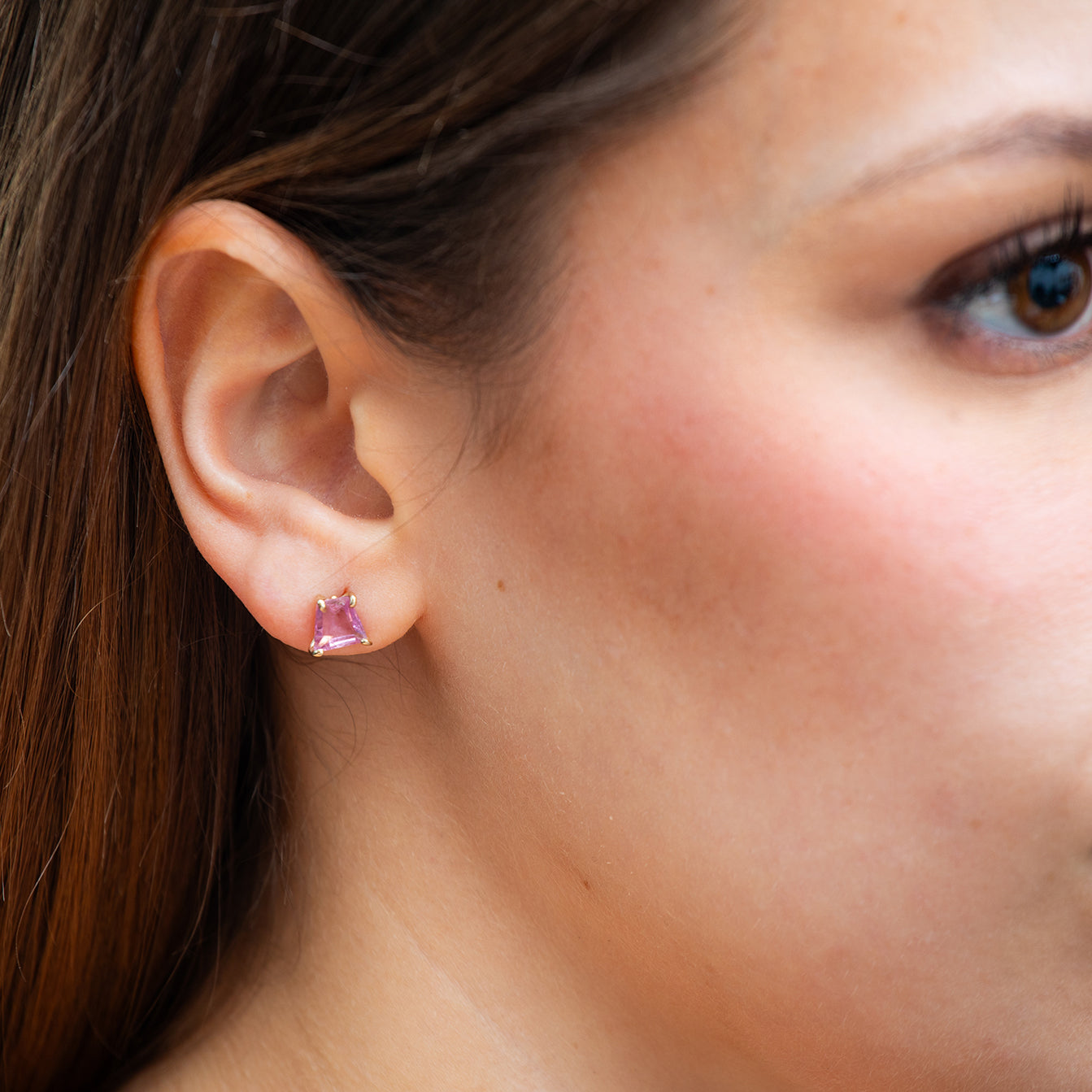 geo sapphire studs