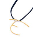 E lettres pendant with pavé diamonds