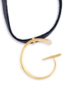 G lettres pendant with pavé diamonds