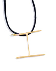 I lettres pendant with pavé diamonds