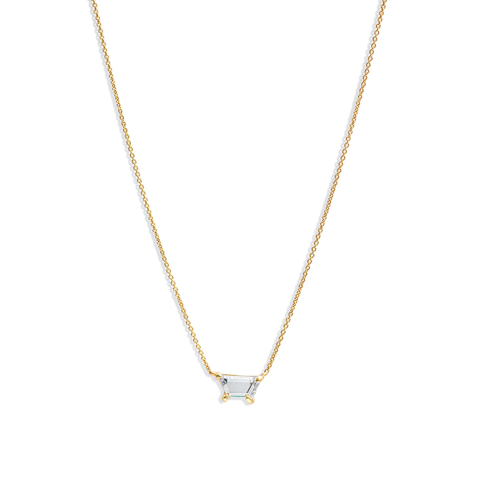 tapered baguette diamond necklace