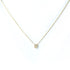 18k yellow gold with white pave diamonds / kernel tiny pave totem necklace