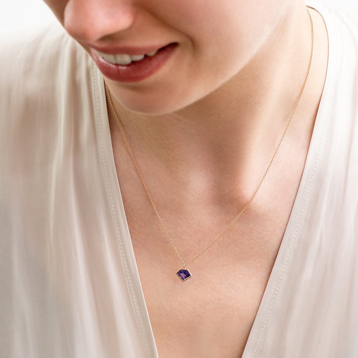  geo tanzanite necklace