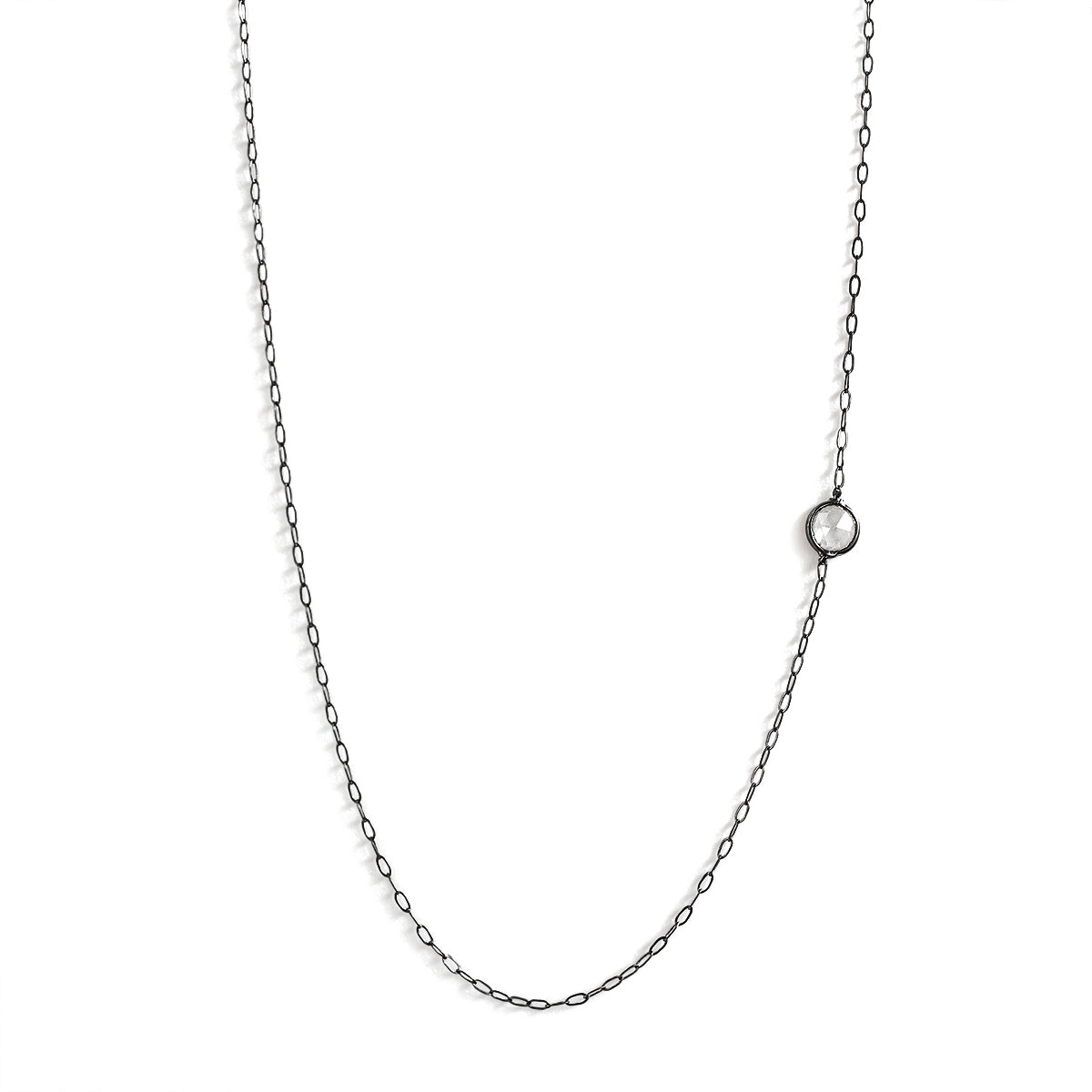  simple white diamond necklace