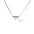  white diamond slice necklace