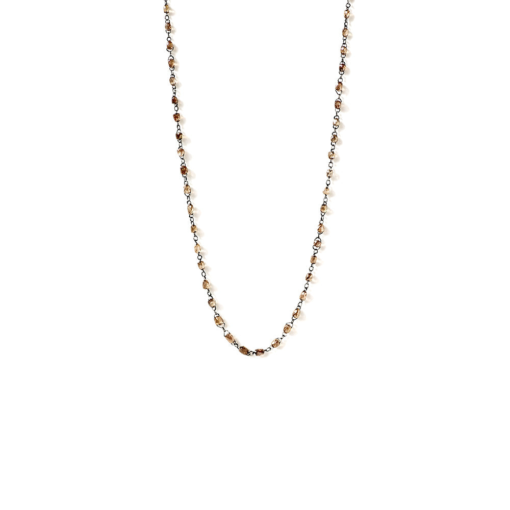 brown diamond briolette chain