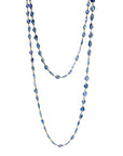 blue, rose-cut sapphire necklace