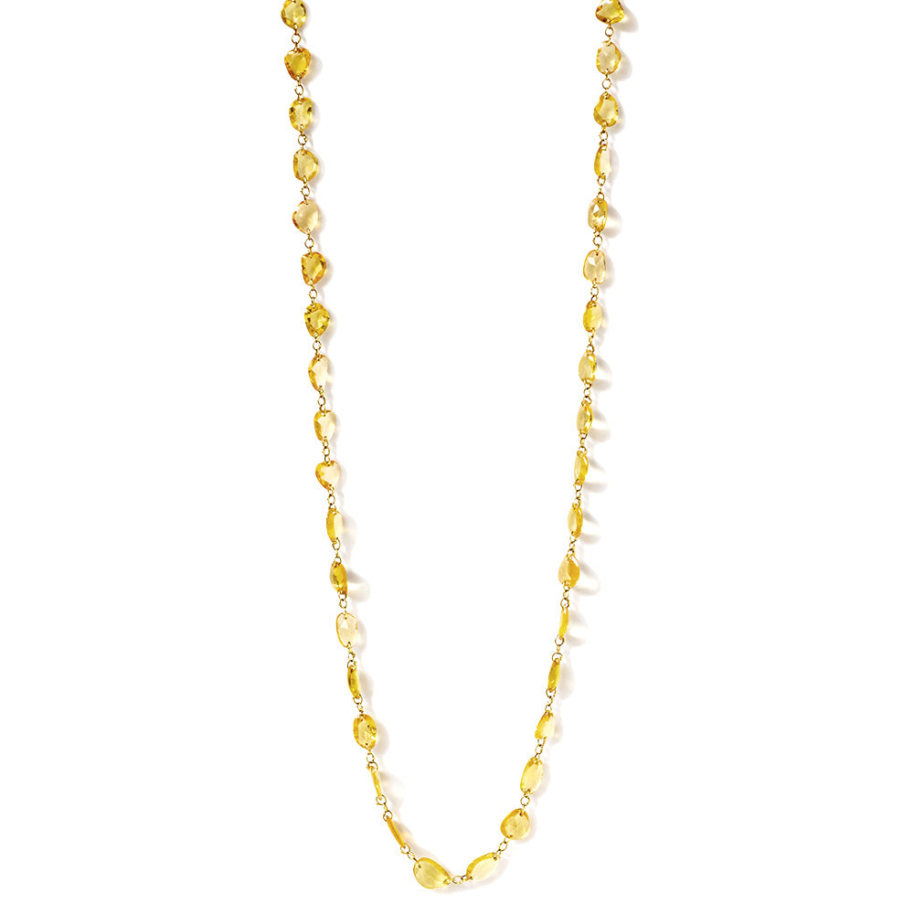 rose-cut yellow sapphire necklace