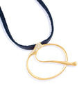Q lettres pendant with pavé diamonds