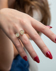 nebula yellow diamond slice cocktail ring