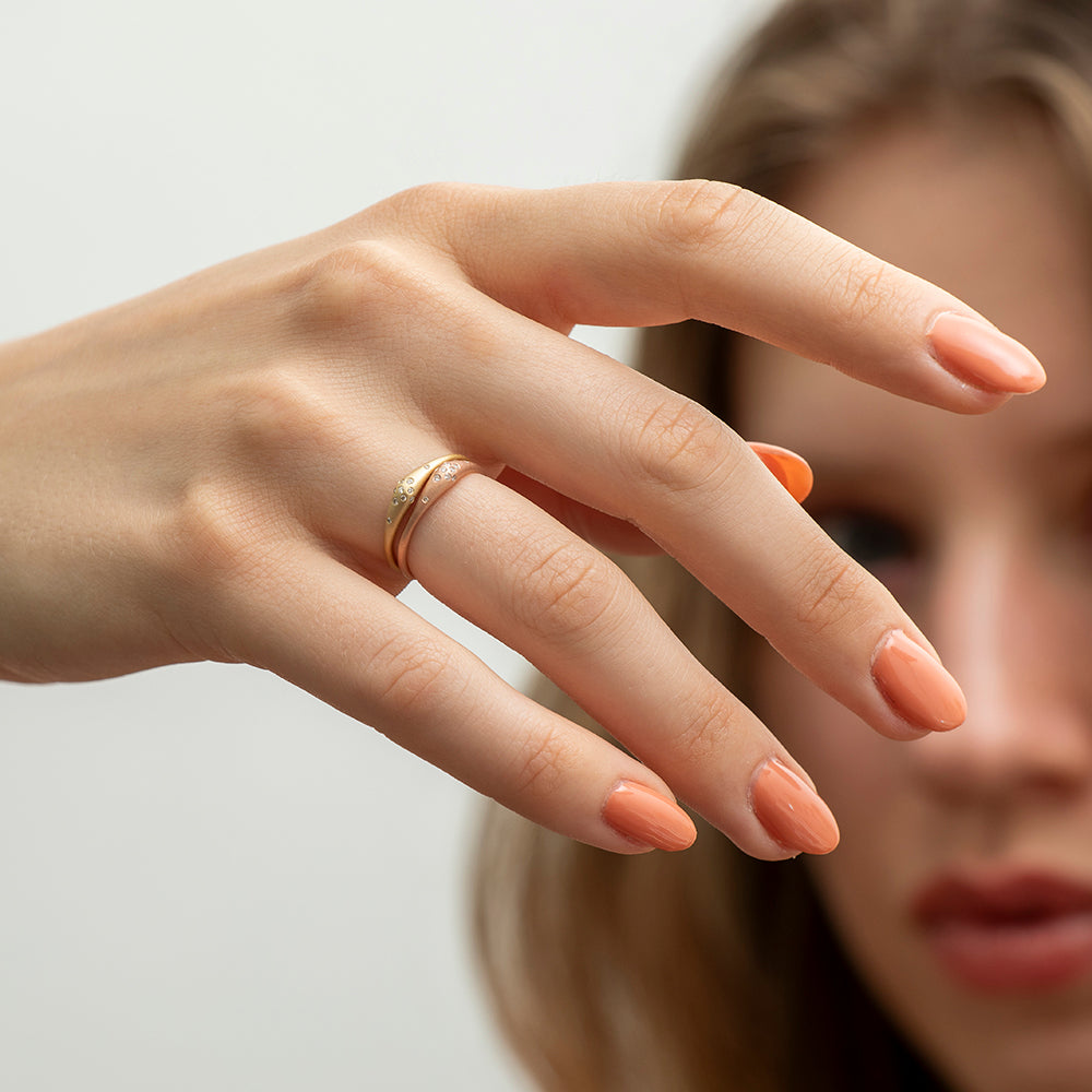 diamond swell stacking rings