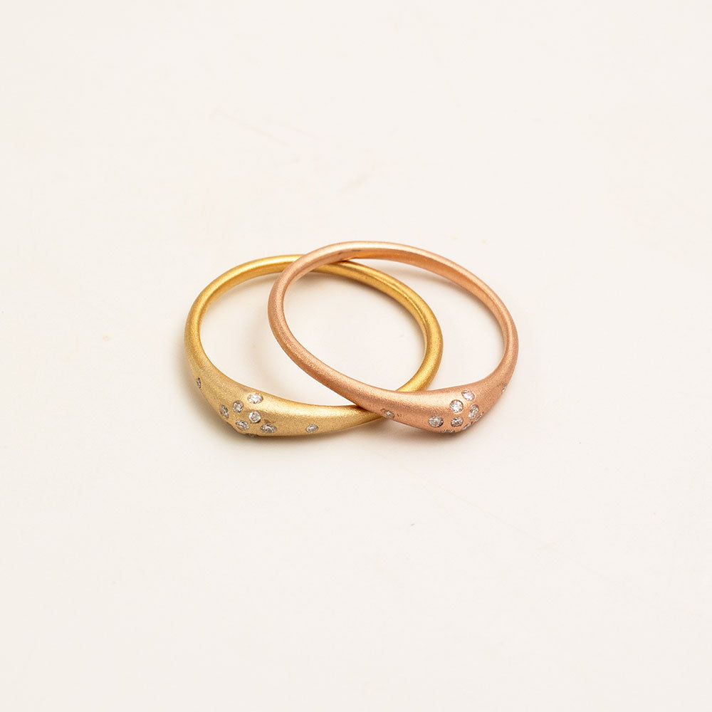 diamond swell stacking rings