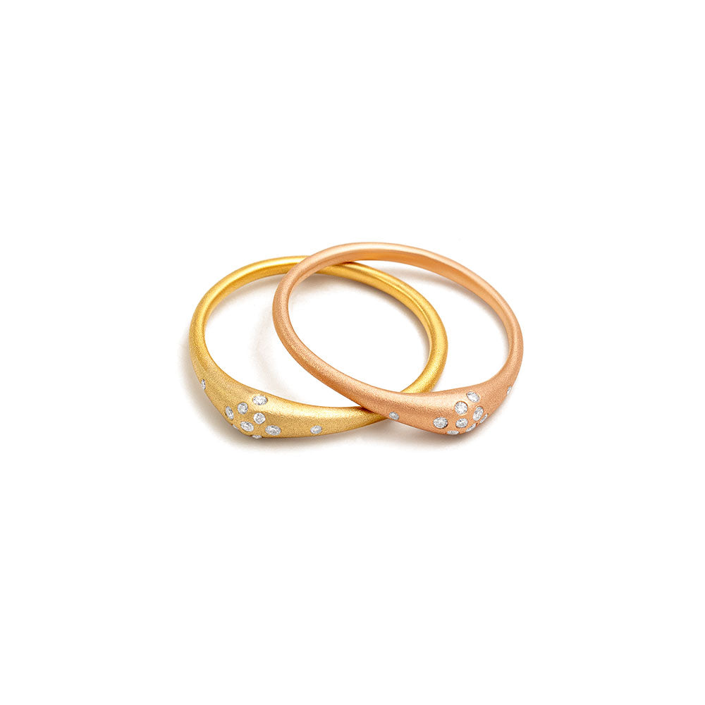 diamond swell stacking rings