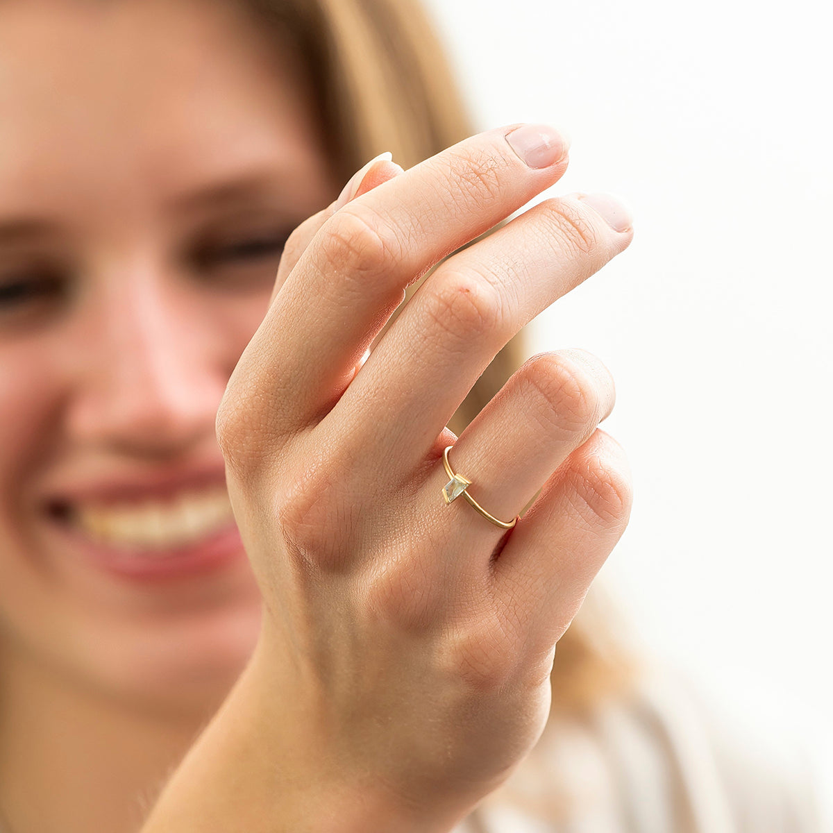  baguette diamond stacking ring