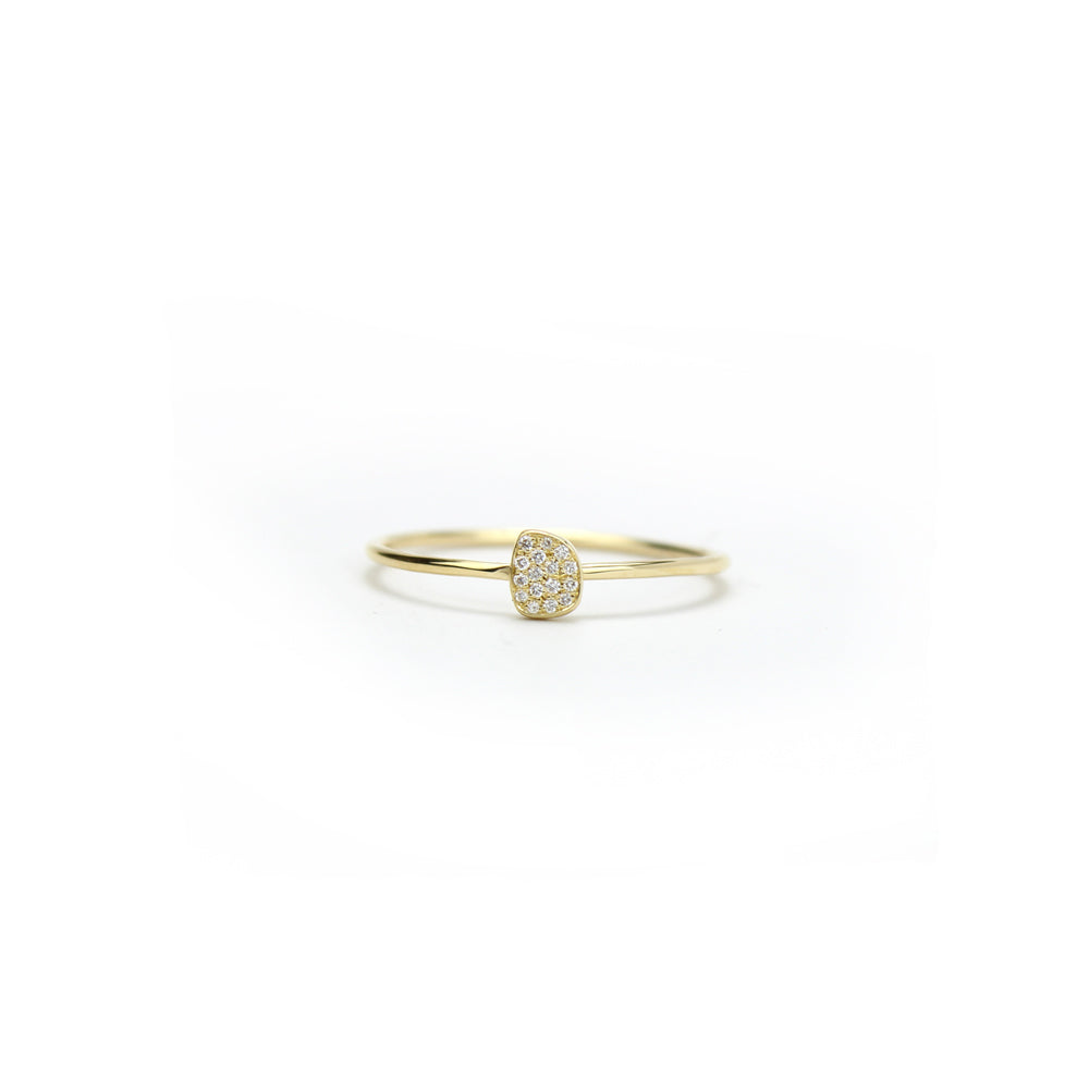 18k yellow gold / kernel pavé totem stacking rings