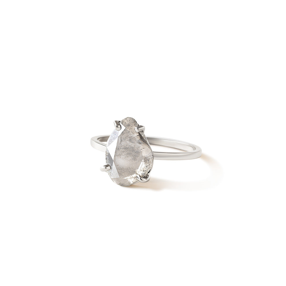 diamond slice solitaire ring