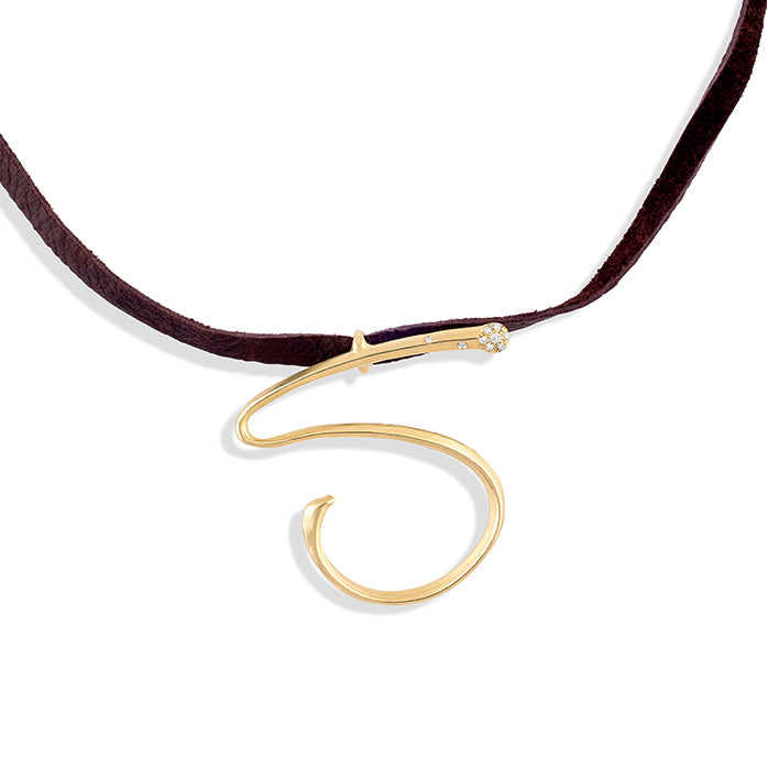 S lettres pendant with pavé diamonds