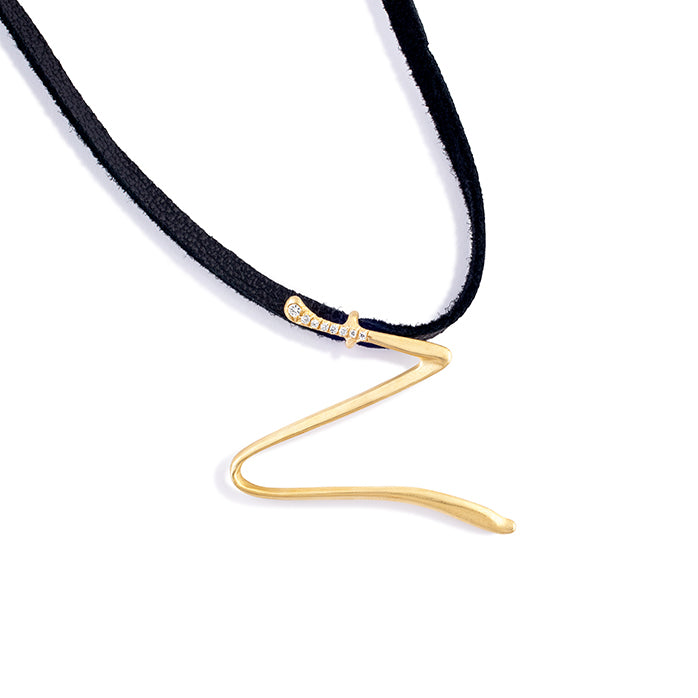lettres pendant Z with white diamonds