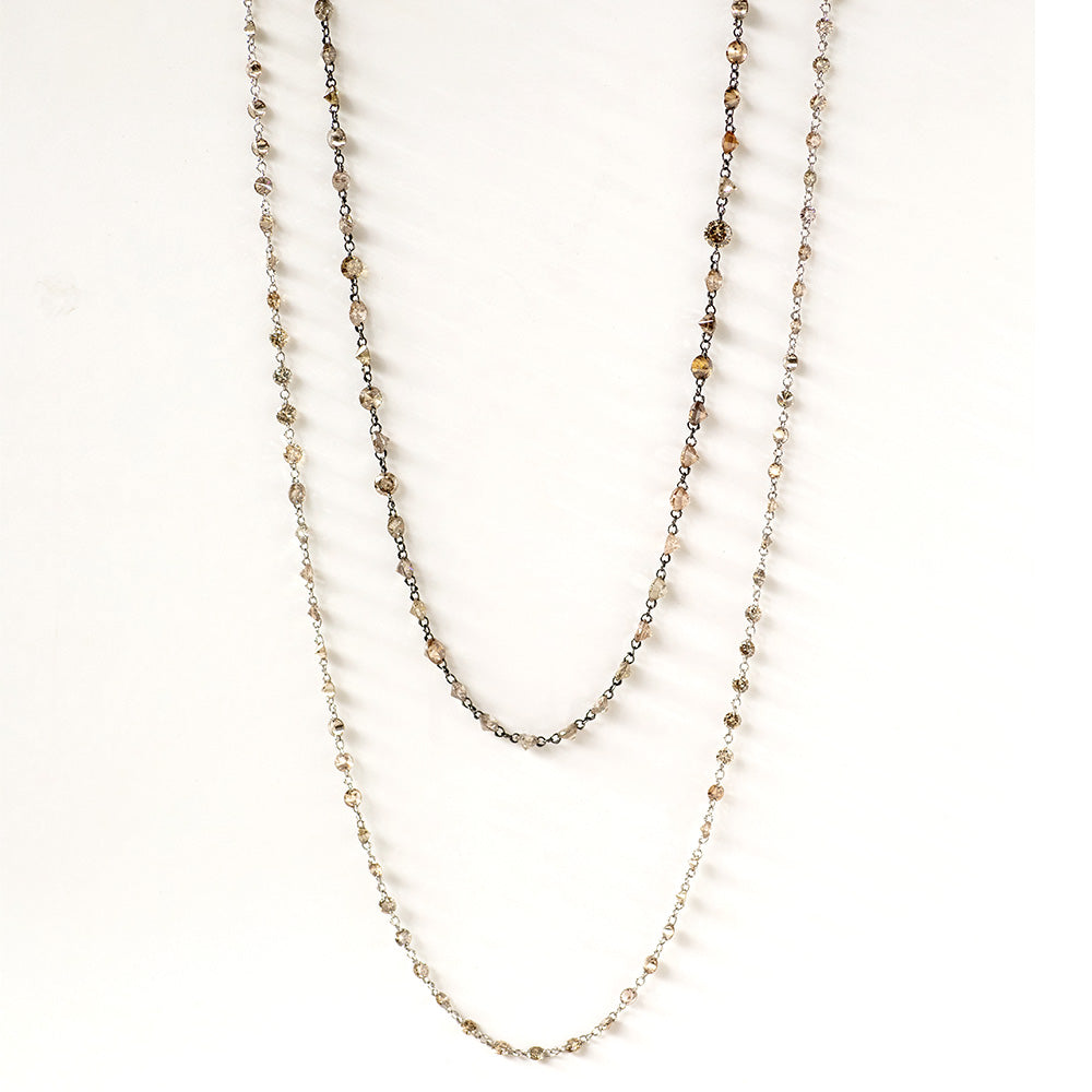 brilliant-cut brown diamond chains