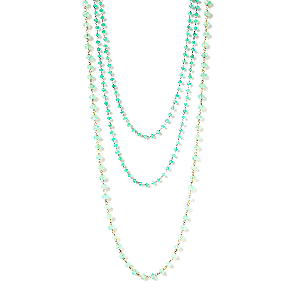 layered emerald necklaces