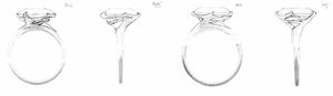 sketches of custom engagement ring