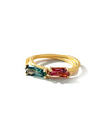 portrait-cut sapphire stacking rings