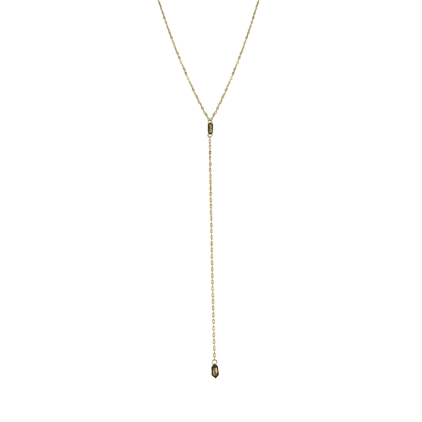  diamond briolette plunge necklace